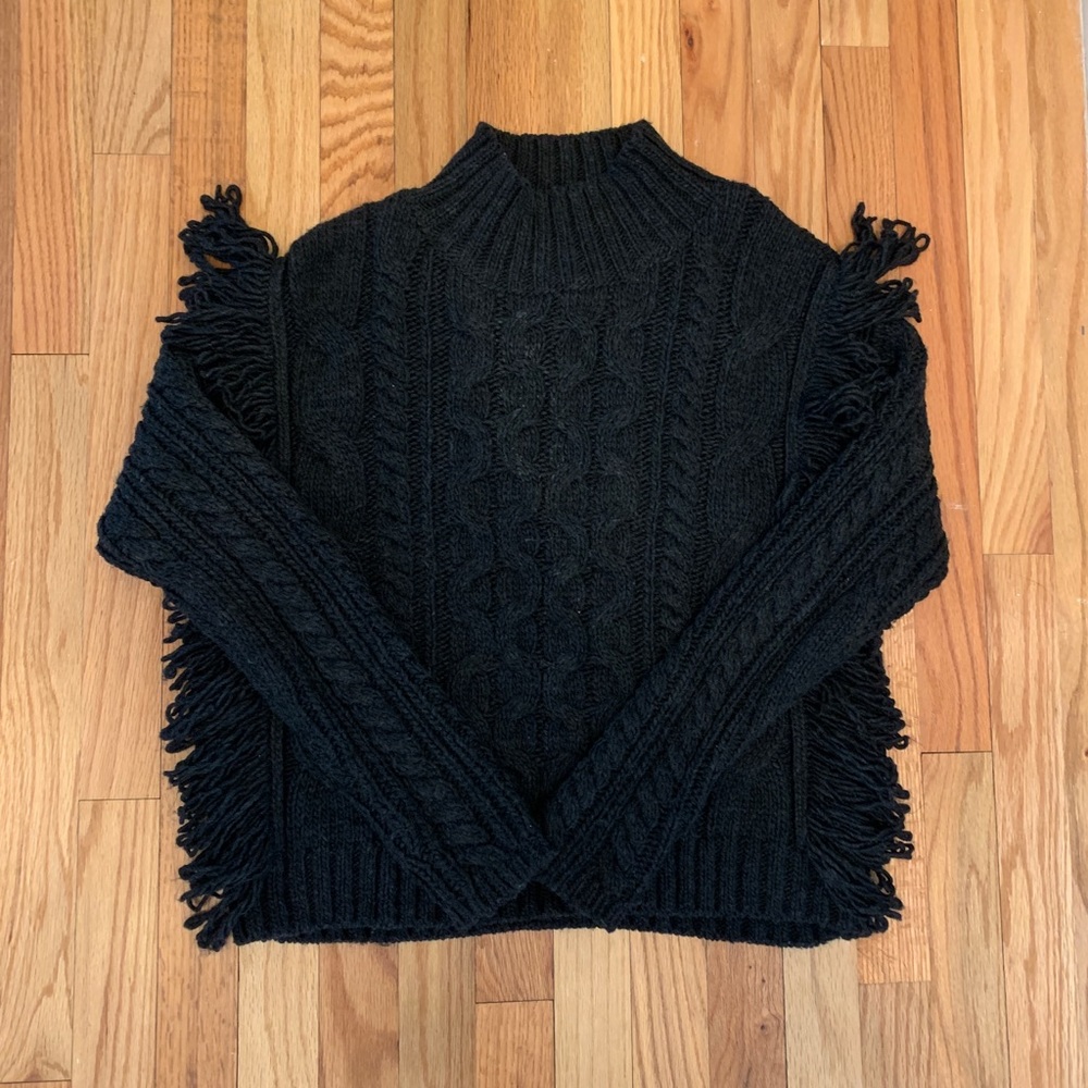 Black Cable-knit Sweater